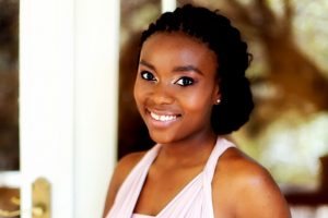 One of the lovely bridesmaids for Anke and Willet Maseko's Wedding